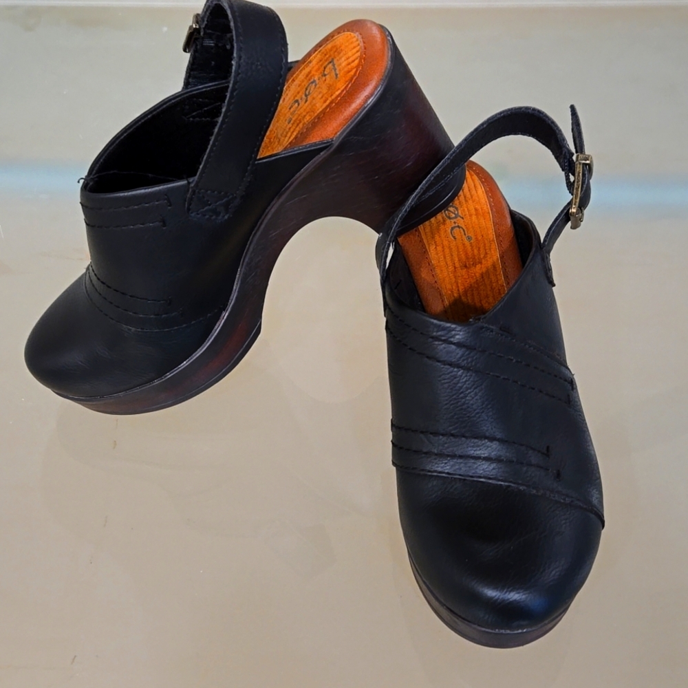 BOC Black Leather Heels